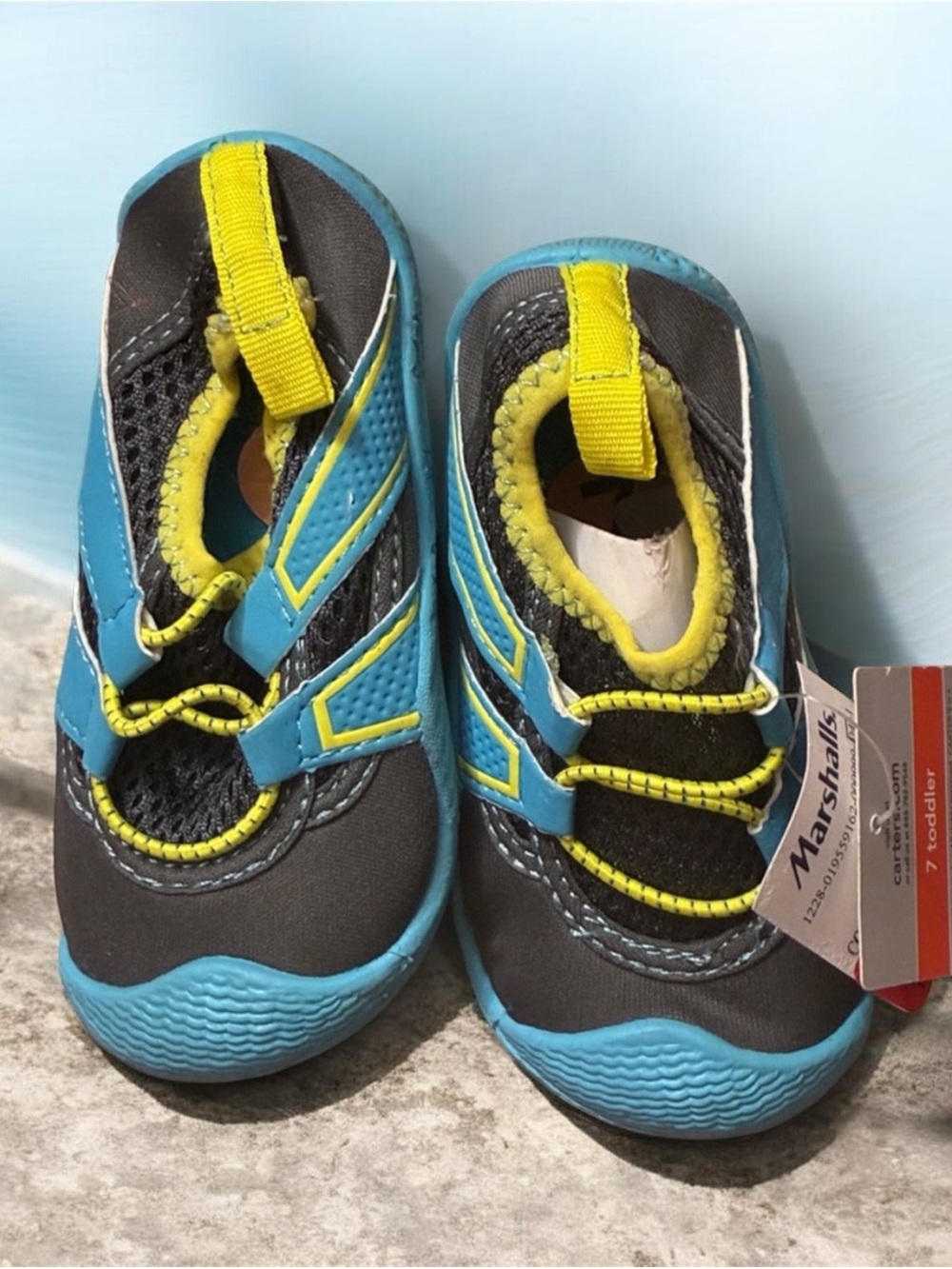 Marshalls Kids Water Shoes in Gray, Blue & Yellow